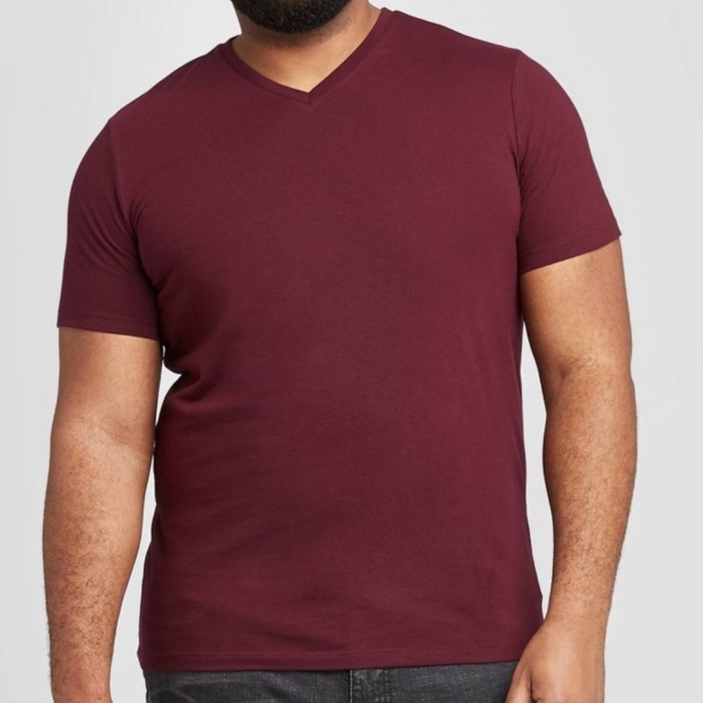 Goodfellow & Co Men's Short Sleeve Perfect Tee T-Shirt Pomegranate 2X XXL